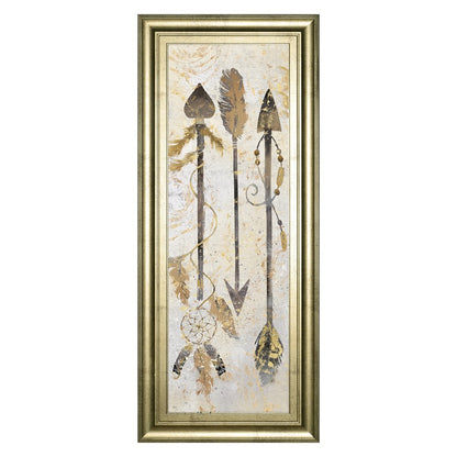 Classy Living Tribal Arrows 18x42in Vertical Wall Art | Contemporary MDF Frame with Glass | Living Room & Office Decor | 18 x 42 x 1 in | Model 1672