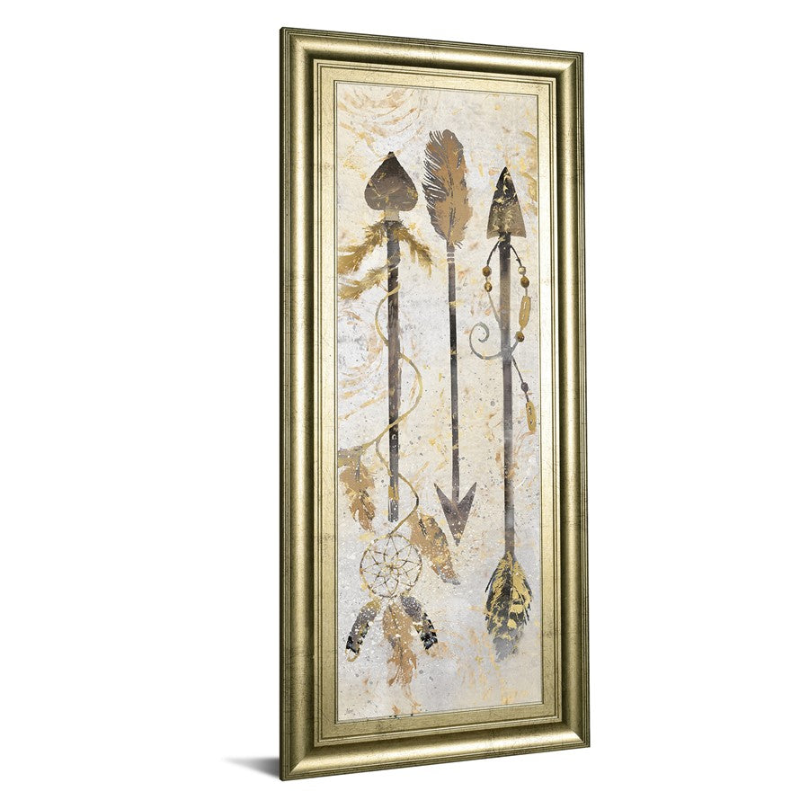 Classy Living Tribal Arrows 18x42in Vertical Wall Art | Contemporary MDF Frame with Glass | Living Room & Office Decor | 18 x 42 x 1 in | Model 1672