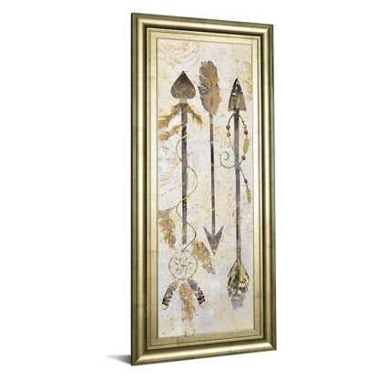 Classy Living Tribal Arrows 18x42in Vertical Wall Art | Contemporary MDF Frame with Glass | Living Room & Office Decor | 18 x 42 x 1 in | Model 1672