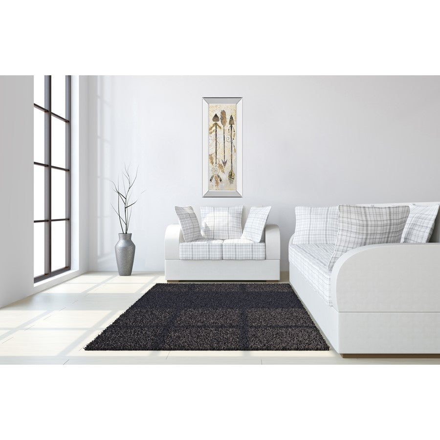 Classy Living Tribal Arrows Wall Art 18x42in | Contemporary Mirrored Frame with Glass | Living Room & Office Decor | 18 x 42 x 3 in | Model 1672MF