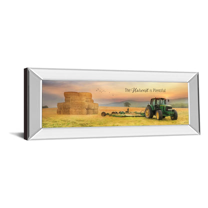 Classy Living Harvest Plenty 42x18in Rectangular Wall Art | Contemporary Mirrored Frame with Paper Print | Living Room & Office Decor | 42 | Model 1676MF