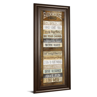 Classy Living Farmhouse Wisdom Wall Art 18x42in | Country/Farmhouse Cinnamon Mocha MDF Frame | Living Room & Kitchen Inspirational Decor | 1 | Model 1678