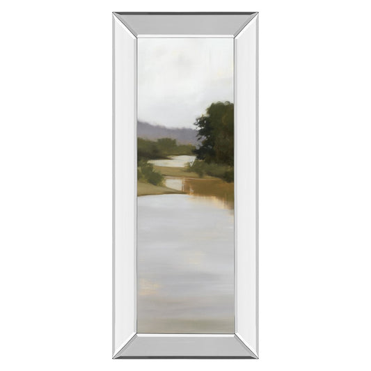 Classy Living Tranquil River Path 18x42in Wall Art | Transitional Mirrored Frame | Living Room & Office Decor | 18 x 42 x 3 in | Model 1689MF