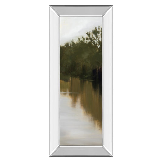 Classy Living River Journey 18x42in Vertical Wall Art | Transitional Mirrored Frame | Living Room & Office Tranquil Decor | 18 x 42 x 3 in | Model 1690MF