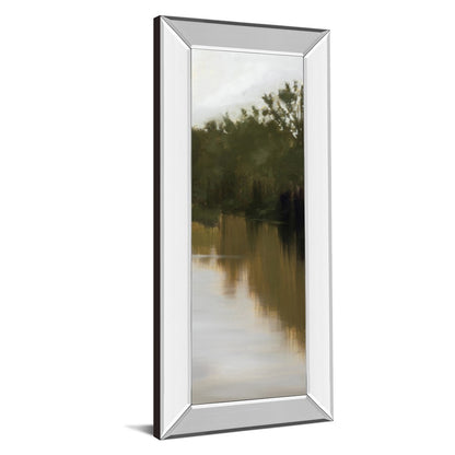 Classy Living River Journey 18x42in Vertical Wall Art | Transitional Mirrored Frame | Living Room & Office Tranquil Decor | 18 x 42 x 3 in | Model 1690MF
