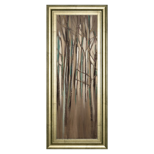 Classy Living Whimsical Woods 18x42in Wall Art | Contemporary Gilded Radiance MDF Frame | Living Room & Office Decor | 42 x 18 x 1 in | Model 1699