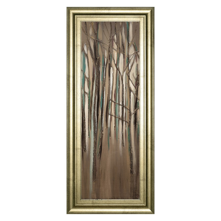 Classy Living Whimsical Woods 18x42in Wall Art | Contemporary Gilded Radiance MDF Frame | Living Room & Office Decor | 42 x 18 x 1 in | Model 1699