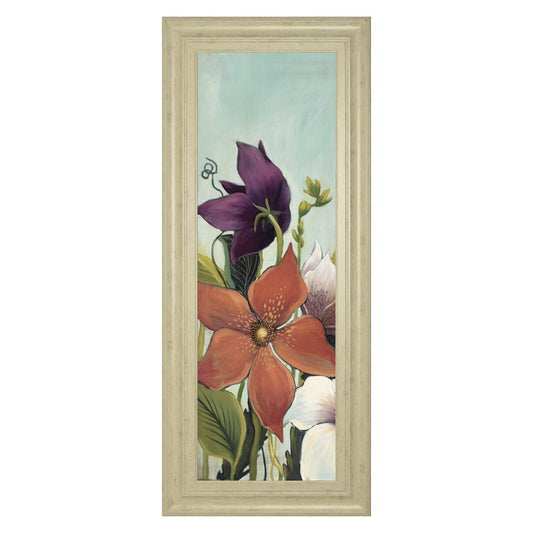 Classy Living Blooming Harmony 42in Wall Art | Contemporary Multicolor Floral on Paper with MDF Frame | Living Room & Bedroom Decor | 18 x 42 | Model 1700