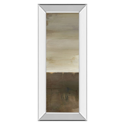 Classy Living Sand Veil Horizon 18x42in Wall Art | Contemporary Abstract with Mirrored Frame | Living Room & Bedroom Tranquil Decor | 18 x | Model 1703MF