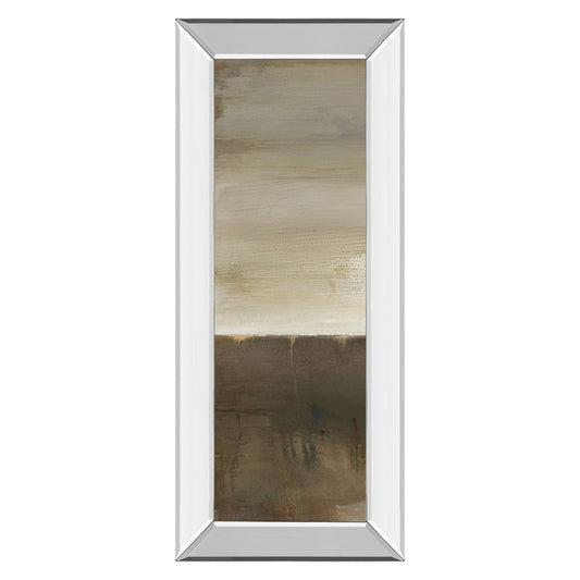 Classy Living Sand Veil Horizon 18x42in Wall Art | Contemporary Abstract with Mirrored Frame | Living Room & Bedroom Tranquil Decor | 18 x | Model 1703MF