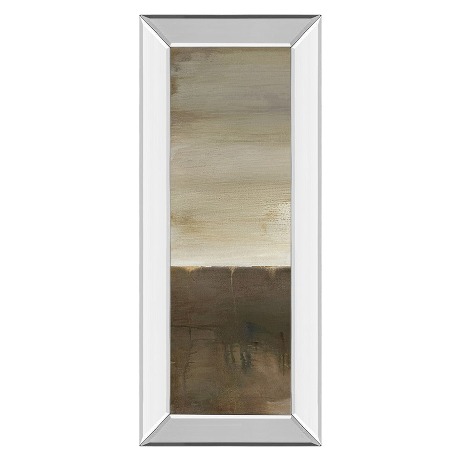 Classy Living Sand Veil Horizon 18x42in Wall Art | Contemporary Abstract with Mirrored Frame | Living Room & Bedroom Tranquil Decor | 18 x | Model 1703MF