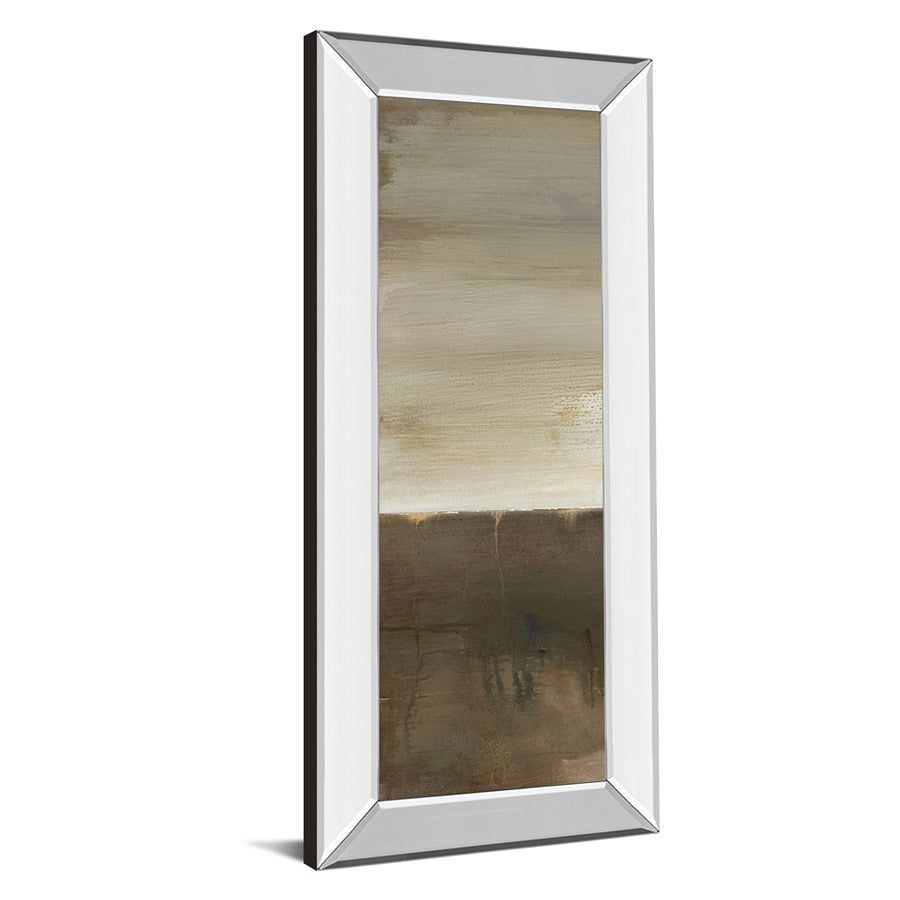 Classy Living Sand Veil Horizon 18x42in Wall Art | Contemporary Abstract with Mirrored Frame | Living Room & Bedroom Tranquil Decor | 18 x | Model 1703MF