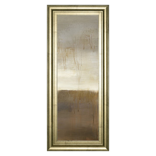 Classy Living September Fog 18x42in Wall Art | Contemporary Mixed Media on Paper, Crisp Chardonnay Frame | Living Room & Office Decor | 18 x | Model 1705