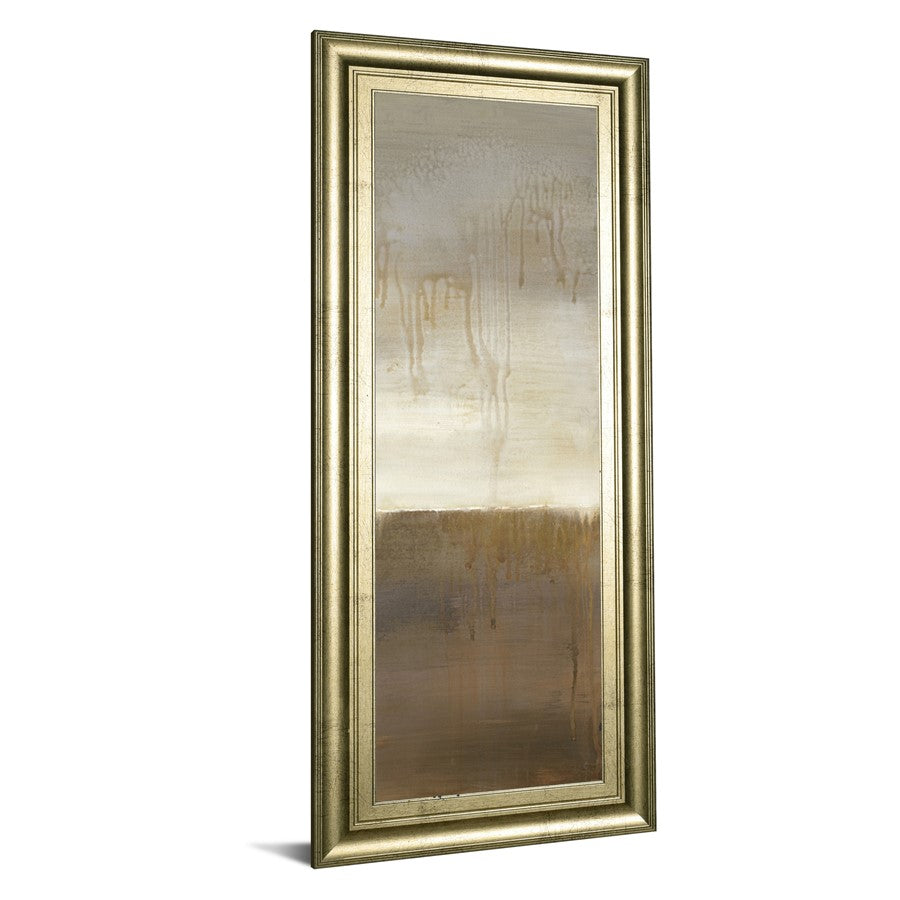 Classy Living September Fog 18x42in Wall Art | Contemporary Mixed Media on Paper, Crisp Chardonnay Frame | Living Room & Office Decor | 18 x | Model 1705