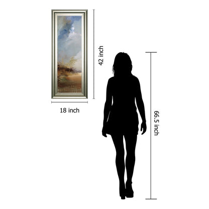 Classy Living Mist Valley Escape 18x42in Wall Art | Contemporary Silver Serenity MDF Frame | Living Room, Bedroom & Office Decor | 18 x 42 x | Model 1709