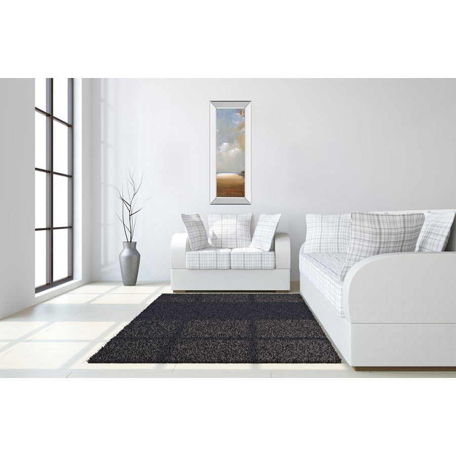 Classy Living Serene Skies 18x42in Wall Art | Contemporary Coastal Mixed Media with Mirrored Frame | Living Room, Bedroom & Office Decor | Model 1710MF