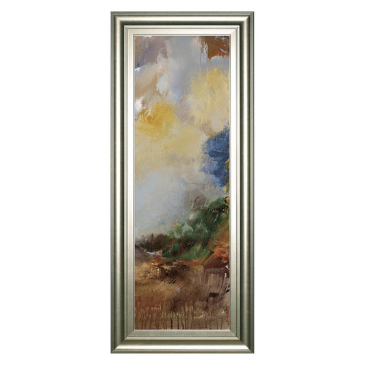 Classy Living Haven 18x42in Wall Art | Contemporary Silver MDF Frame and Paper Print | Living Room & Office Decor | 1 x 18 x 42 in | Model 1711
