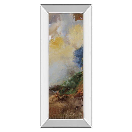 Classy Living Haven 18x42in Wall Art | Contemporary Mirrored Frame Coastal Landscape | Living Room & Office Decor | 18 x 42 x 3 in | Model 1711MF