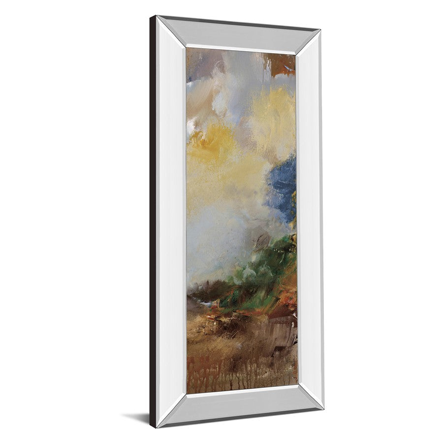 Classy Living Haven 18x42in Wall Art | Contemporary Mirrored Frame Coastal Landscape | Living Room & Office Decor | 18 x 42 x 3 in | Model 1711MF