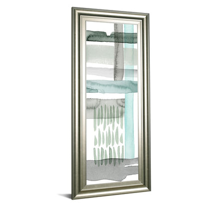 Classy Living Serene Strata 18x42in Wall Art | Industrial Silver Serenity MDF Frame | Living Room & Office Abstract Decor | 1 x 18 x 42 in | Model 1717