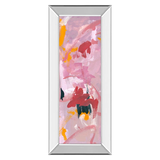 Classy Living Vibrant Whispers 18x42in Wall Art | Contemporary Abstract on Paper in Mirrored Frame | Living Room & Office Decor | 18 x 42 x | Model 1718MF