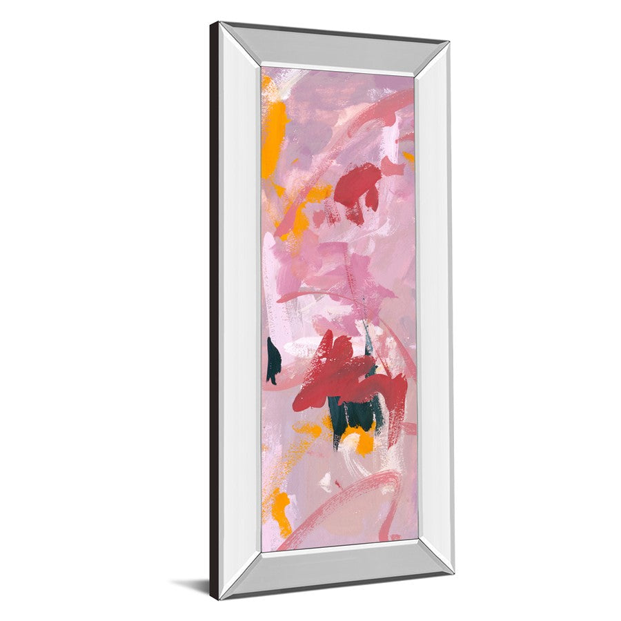 Classy Living Vibrant Whispers 18x42in Wall Art | Contemporary Abstract on Paper in Mirrored Frame | Living Room & Office Decor | 18 x 42 x | Model 1718MF
