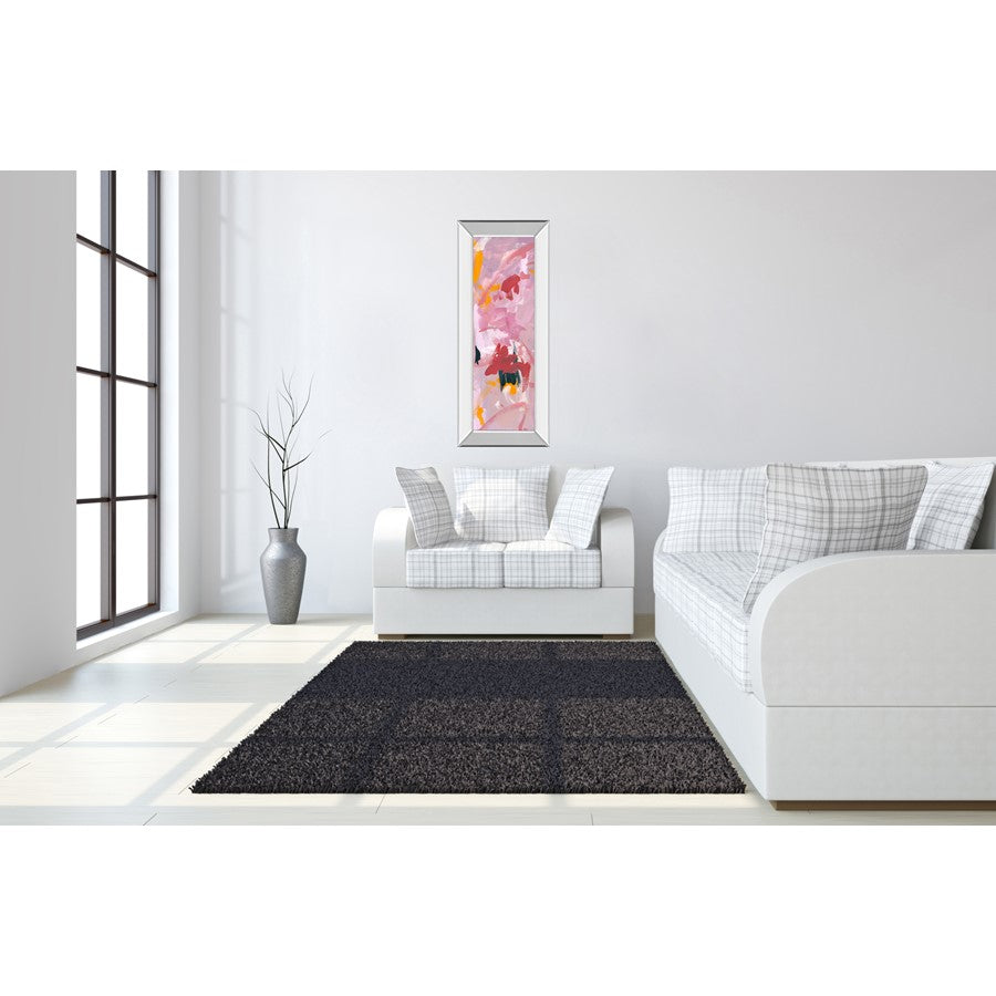 Classy Living Vibrant Whispers 18x42in Wall Art | Contemporary Abstract on Paper in Mirrored Frame | Living Room & Office Decor | 18 x 42 x | Model 1718MF