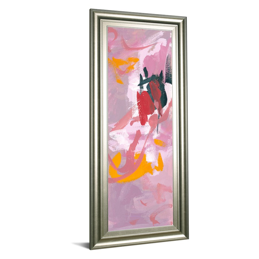 Classy Living Vibrant Flow 18x42in Wall Art | Contemporary Abstract on Paper in Silver Serenity MDF Frame | Living Room & Office Decor | 1 x | Model 1719