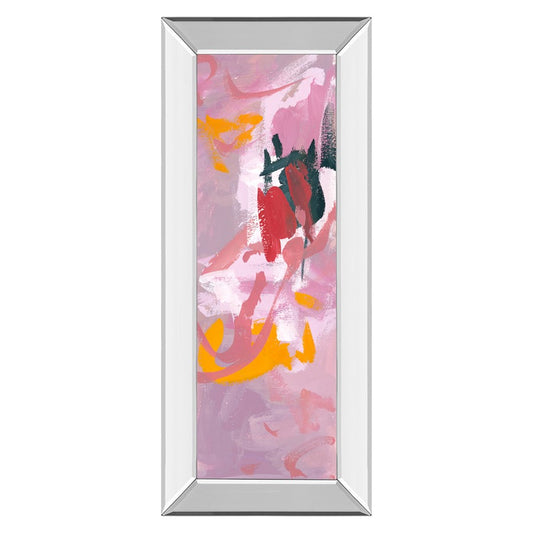 Classy Living Vibrant Flow 18x42in Rectangle Wall Art | Contemporary Multicolor Abstract on Mirrored Frame | Living Room & Office Decor | 3 | Model 1719MF