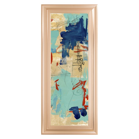Classy Living Abstract Fusion Wall Art 18x42in | Contemporary Rose Gold Romance MDF Frame | Living Room & Office Decor | 18 x 42 x 1 in | Model 1722