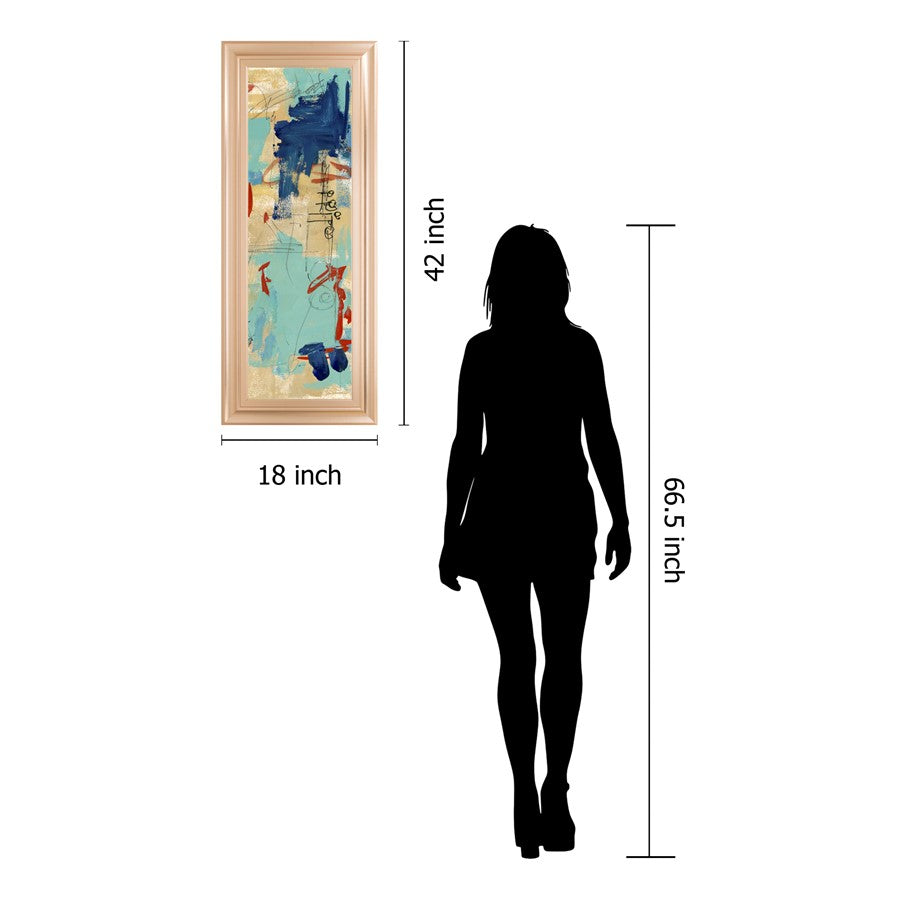 Classy Living Abstract Fusion Wall Art 18x42in | Contemporary Rose Gold Romance MDF Frame | Living Room & Office Decor | 18 x 42 x 1 in | Model 1722