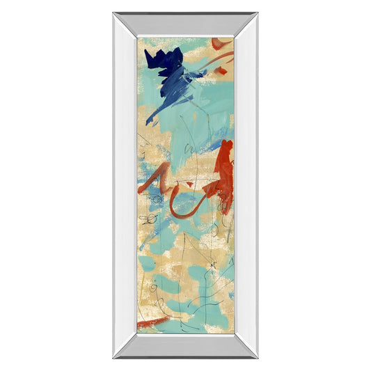 Classy Living Mist Meadow 18x42in Wall Art | Contemporary Abstract on Paper with Mirrored Frame | Living Room & Office Decor | 18 x 42 x 3 | Model 1723MF