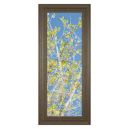 Classy Living Serene Leaf Escape 18x42in Wall Art | Contemporary Paper Print with Tranquil Ash MDF Frame | Living Room & Bedroom Botanical | Model 1728