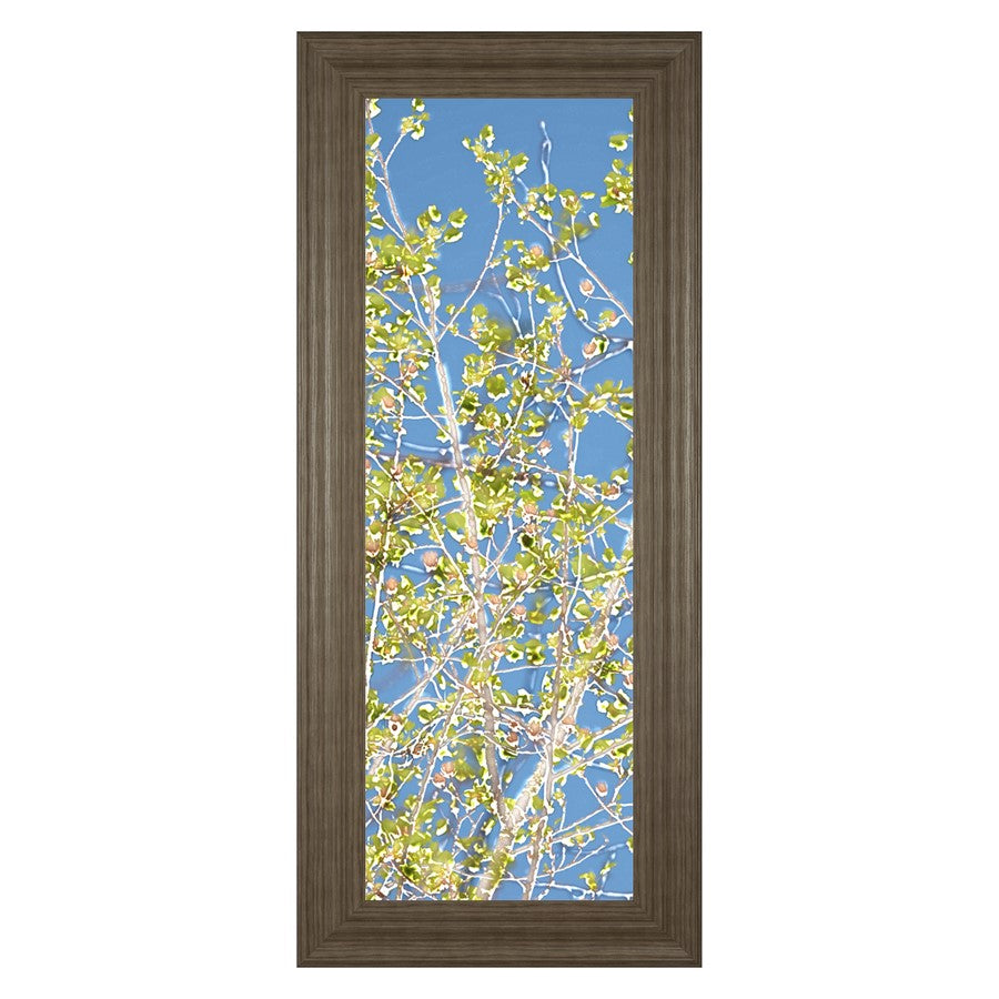 Classy Living Serene Leaf Escape 18x42in Wall Art | Contemporary Paper Print with Tranquil Ash MDF Frame | Living Room & Bedroom Botanical | Model 1728