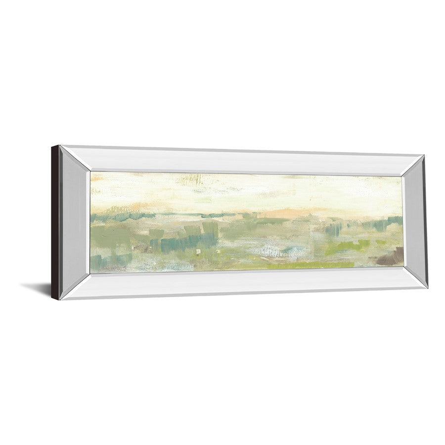 Classy Living Pastel Meadow 42x18in Wall Art | Contemporary Mirrored Frame | Living Room & Bedroom Decor | 42 x 18 x 3 in | Model 1737MF