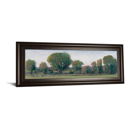 Classy Living Treeline Panorama Wall Art 42x18in | Traditional Landscape in Dark Chocolate MDF Frame | Living Room & Office Wall Decor | 1 x | Model 1740