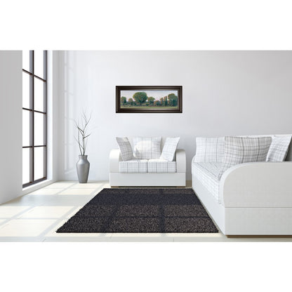 Classy Living Treeline Panorama Wall Art 42x18in | Traditional Landscape in Dark Chocolate MDF Frame | Living Room & Office Wall Decor | 1 x | Model 1740