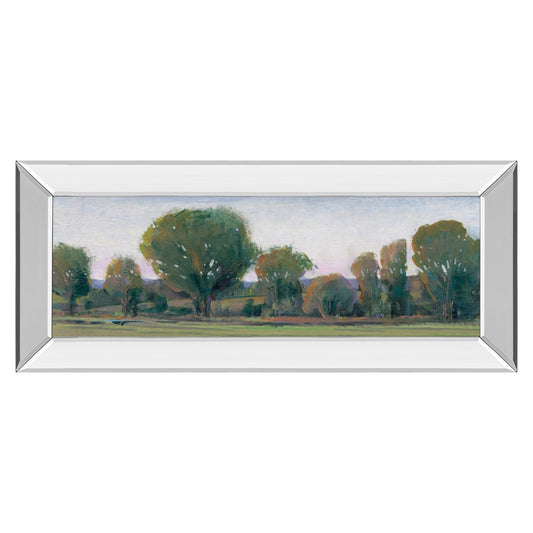 Classy Living Treeline 42x18in Panorama Wall Art | Traditional Landscape with Mirrored Frame | Living Room & Office Decor | 42 x 18 x 3 in | Model 1740MF