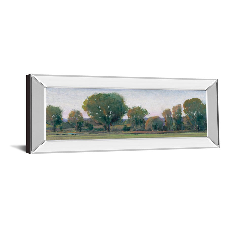 Classy Living Treeline 42x18in Panorama Wall Art | Traditional Landscape with Mirrored Frame | Living Room & Office Decor | 42 x 18 x 3 in | Model 1740MF