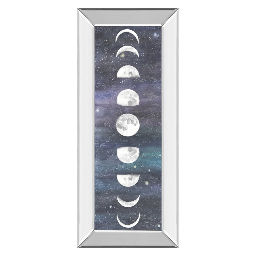 Classy Living Moon Phases Chart 18x42in Wall Art | Mid-Century Modern Mirrored Frame | Living Room & Office Decor | 18 x 42 x 3 in | Model 1741MF