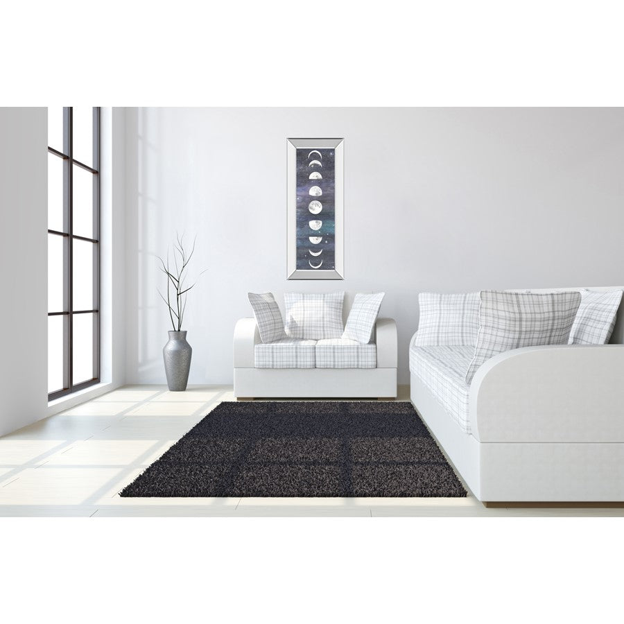 Classy Living Moon Phases Chart 18x42in Wall Art | Mid-Century Modern Mirrored Frame | Living Room & Office Decor | 18 x 42 x 3 in | Model 1741MF