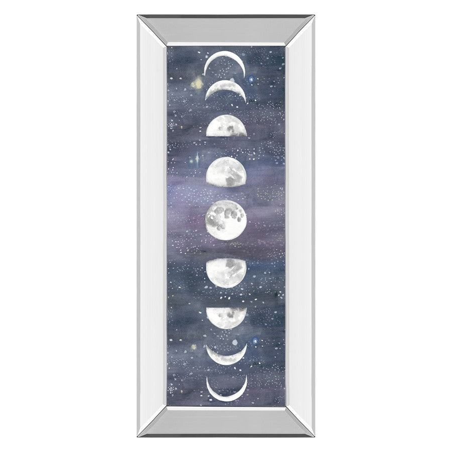 Classy Living Lunar Phases 18x42in Wall Art | Mid-Century Modern Mirrored Frame | Living Room & Bedroom Decor | 18 x 42 x 3 in | Model 1742MF