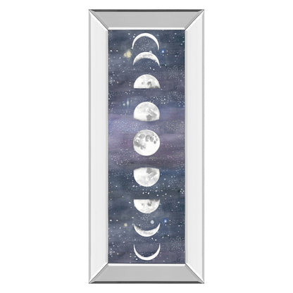 Classy Living Lunar Phases 18x42in Wall Art | Mid-Century Modern Mirrored Frame | Living Room & Bedroom Decor | 18 x 42 x 3 in | Model 1742MF