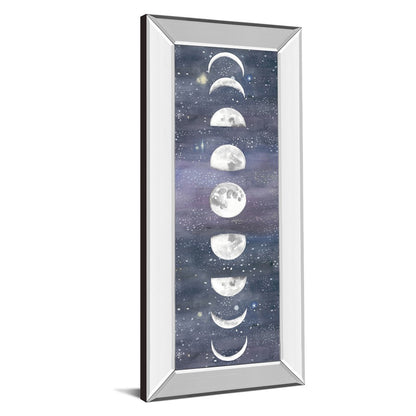 Classy Living Lunar Phases 18x42in Wall Art | Mid-Century Modern Mirrored Frame | Living Room & Bedroom Decor | 18 x 42 x 3 in | Model 1742MF
