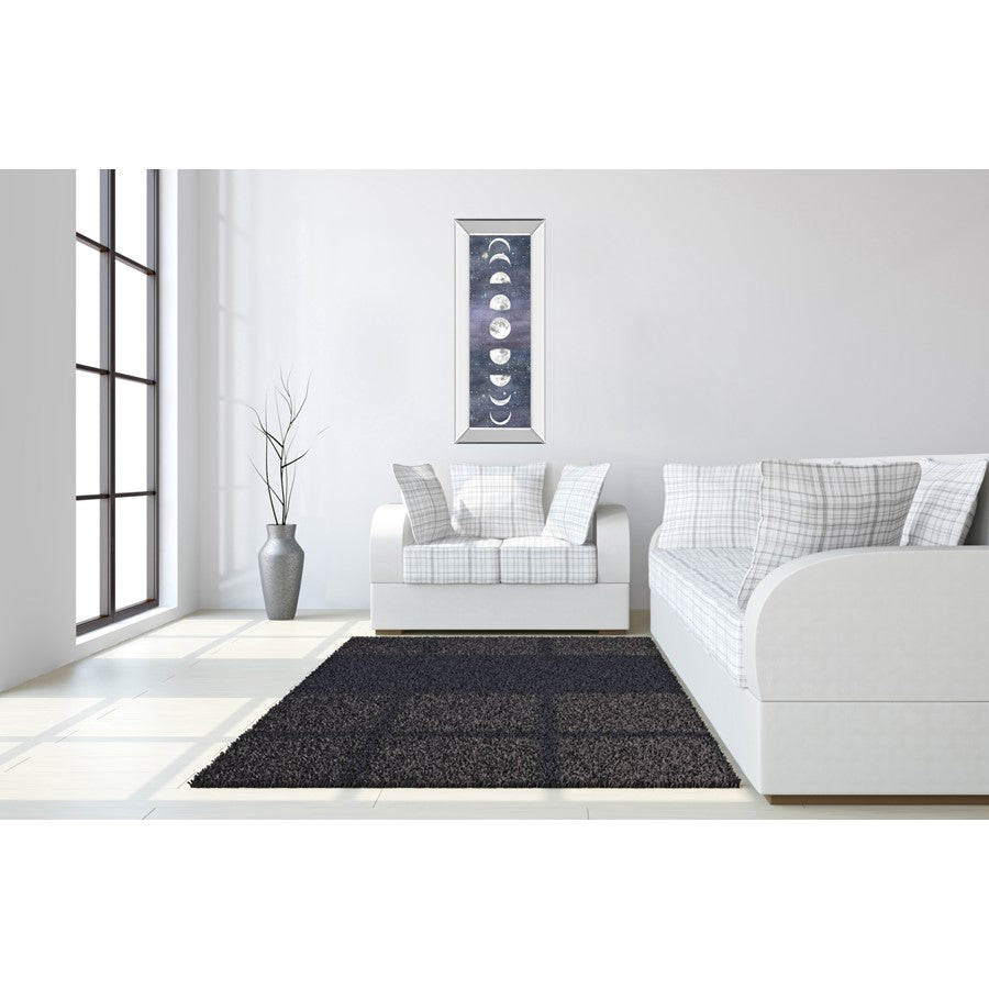 Classy Living Lunar Phases 18x42in Wall Art | Mid-Century Modern Mirrored Frame | Living Room & Bedroom Decor | 18 x 42 x 3 in | Model 1742MF