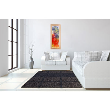 Classy Living Vapor Burst 18x42in Wall Art | Transitional Abstract Multicolor on Paper with Rose Gold Romance Frame | Living Room & Office | Model 1755