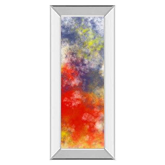 Classy Living Vapor Burst 18x42in Wall Art | Transitional Mirrored Frame | Living Room, Bedroom & Office Decor | 18 x 42 x 3 in | Model 1755MF