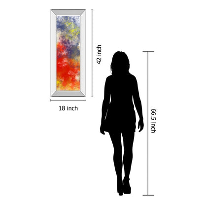 Classy Living Vapor Burst 18x42in Wall Art | Transitional Mirrored Frame | Living Room, Bedroom & Office Decor | 18 x 42 x 3 in | Model 1755MF