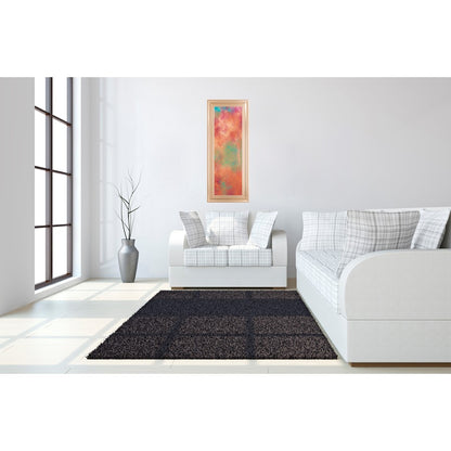 Classy Living Dreamscape Haze 18x42in Rectangle Wall Art | Rose Gold Romance MDF Frame with Glass | Living Room & Bedroom Tranquil Decor | 1 | Model 1756