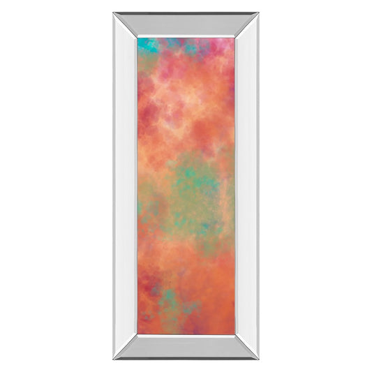 Classy Living Dreamscape Haze 18x42in Wall Art | Transitional Abstract with Mirrored Frame | Living Room & Bedroom Decor | 18 x 42 x 3 in | Model 1756MF